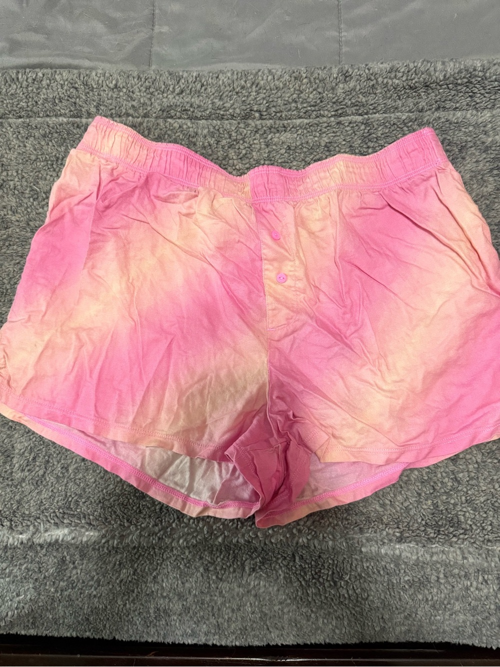 PINK Victoria's Secret Pink and Cream Tie-Dye Lounge Shorts